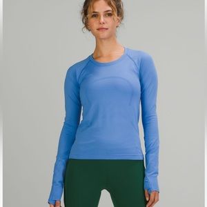 NWT 🍋 Lululemon Blue Nile Swiftly Tech Long Sleeve 2.0 Race Length Shirt Size 6